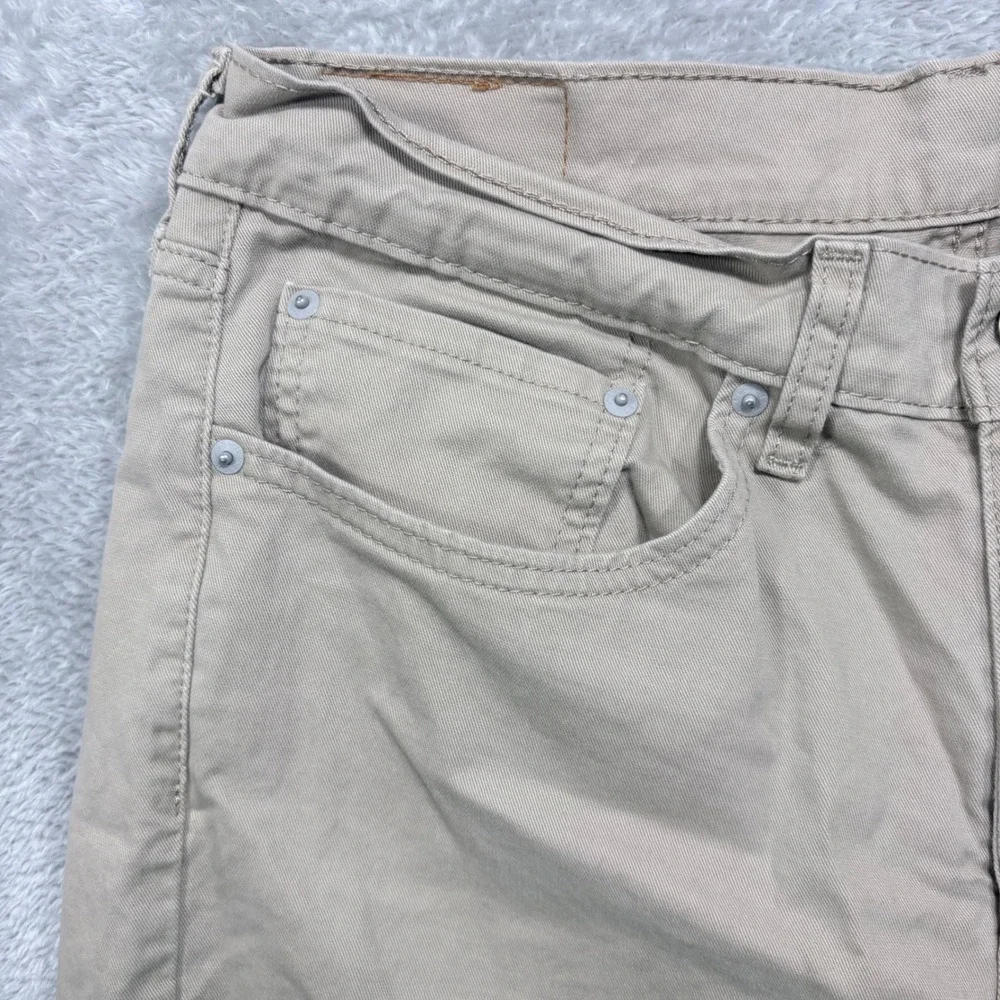 Levi's 514 Straight Fit Pants Mens 34x32 Khaki Tan Stretch Cotton Twill Chinos